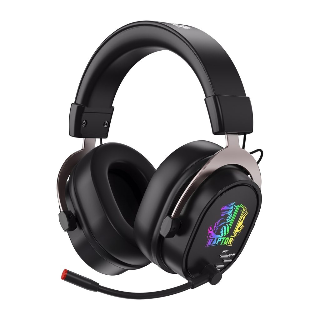 Raptor Gamer Auricular Inferno Pro X 7.1 Wireless C/Dongle Negro Usb Tipo C Recargable