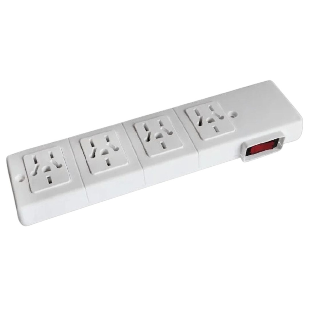 Kalop Zapatilla Prolongador Multinorma 4 Tomas Con Bornera Incluye Interruptor SIN CABLE