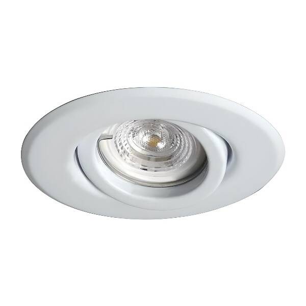 Sixelectric Spot Embutir Movil Para Dicroica Redondo Blanco 10Cm (Zocalo Y Lámpara No Incluidas)