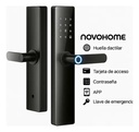 Novohome Nh-Sl25 Cerradura Electronica Inteligente Nh-Sl25 Digital Smart Lock Con Huella Wifi App Tarjeta Contraseña 