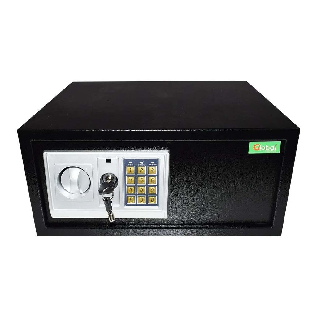 Global Caja Fuerte Digital Con Apertura Electrónica Teclado 2 Llaves Para Cerradura Mecánica Safebox-D-43X35X20