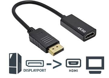 Adaptador Displayport M A Hdmi H - No Es Bidireccional - 4K 30Hz Tp-17573