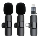 Microfono Clip Inalambrico Doble Con Tipo C + Lightning Iphone Mods-891