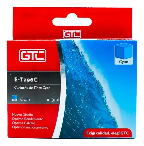 Gtc Gt-T296C Cartucho Alternativo Para Epson Xp231/241 T296 T296 Cyan 13Ml