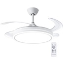 Novohome Nh-Vtr500 Ventilador De Techo Con Luz Led Aspas Retractil Y Control Remoto