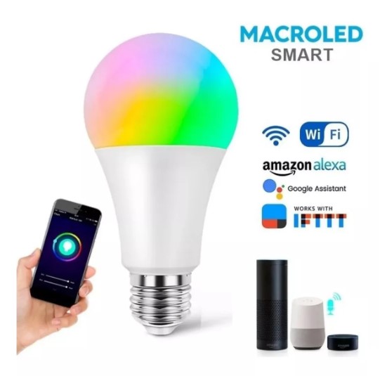Macroled Smart Lampara E27 Rgb Wifi 12W Mcls12