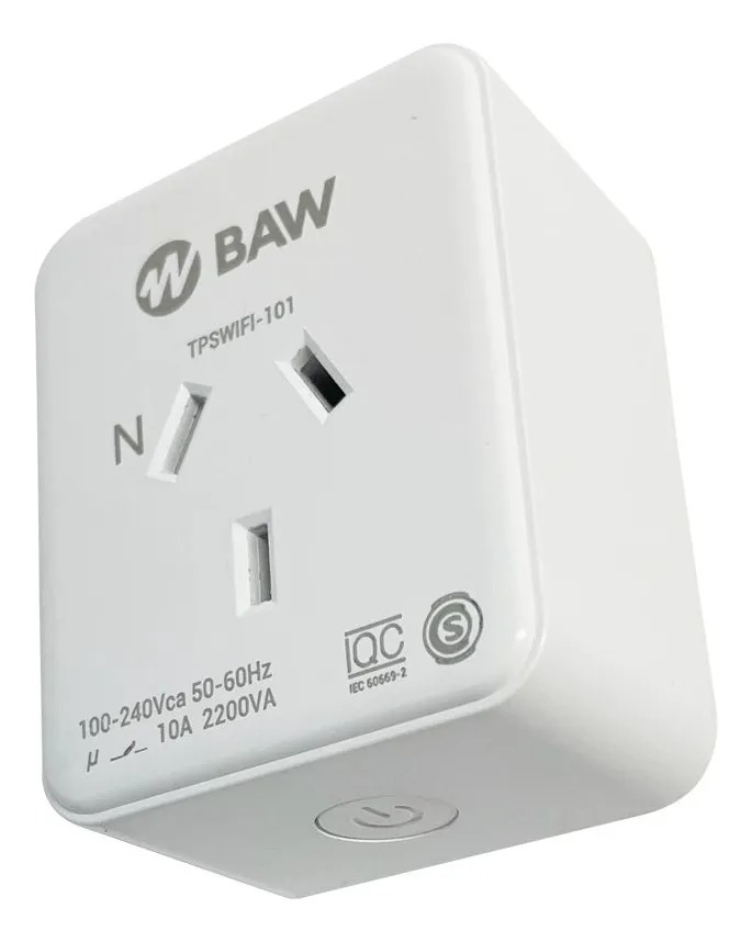 Baw Toma Enchufe Smart Wifi 10A 2200Va Alexa Google Tpswifi-101 