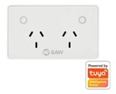 Baw Tomacorriente Doble Smart Wifi 10A De Pared Mg-Jt2w
