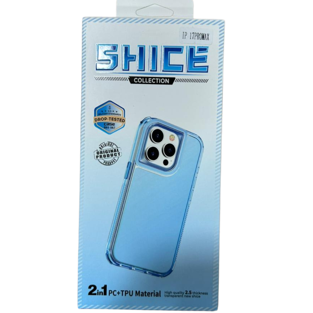 Funda Tpu Antigolpe Iphone 17 Azul Transparente Shice