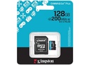 Microsd 128Gb Clase 10 Kingston Canvas Go Plus U3 V30 A2 4K 200Mb Con Adaptador A Sd