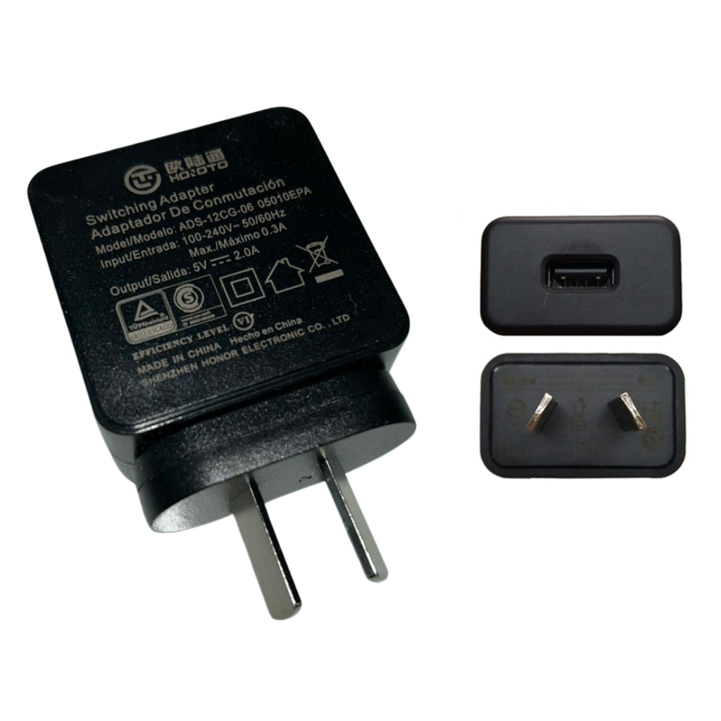 Cargador Fuente 220V 5V 2A Usb H Negro Hoioto