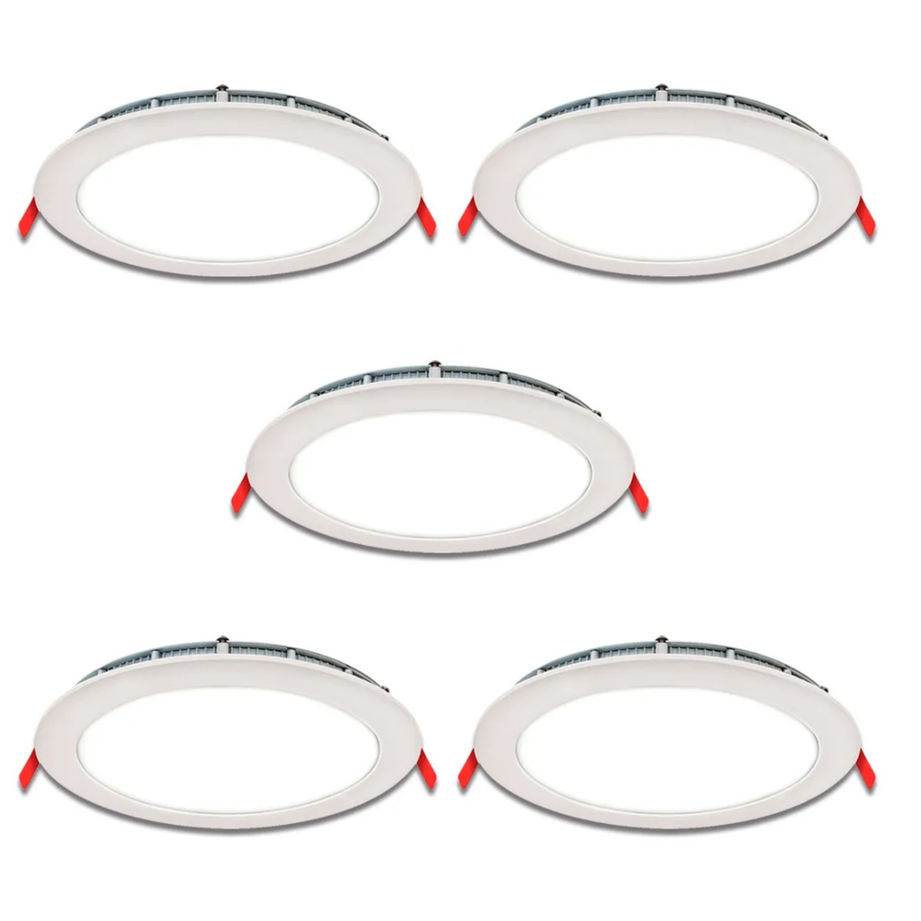 Combo Pack X5 Novole Plafon Led Redondo Embutir Blanco Cálido 6W
