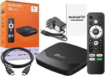 Conversor Reproductor Multimedia Z6 Mini 1Gb 8Gb 1080P Android 13 - Con Control Remoto (2x Aaa No Incluidas)