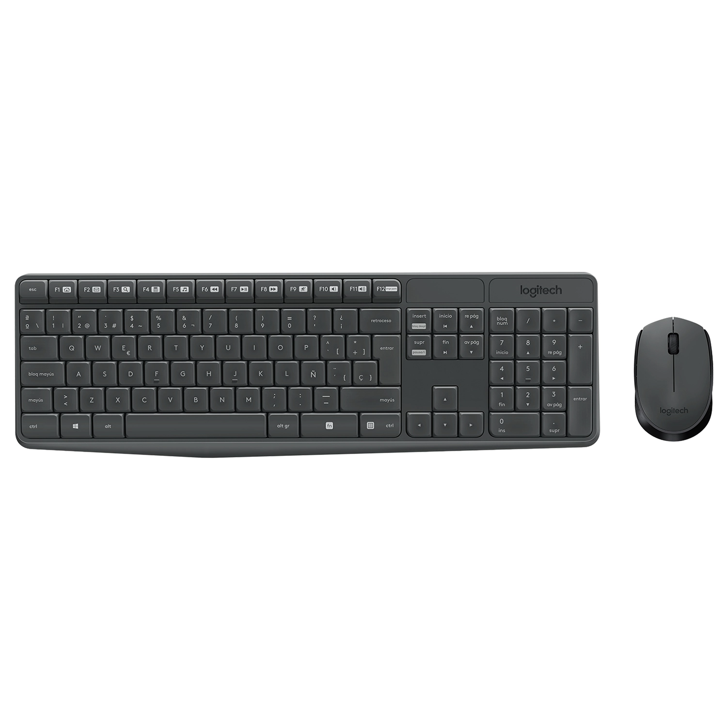 Combo Teclado Y Mouse Inalámbrico Logitech Mk235 Negro