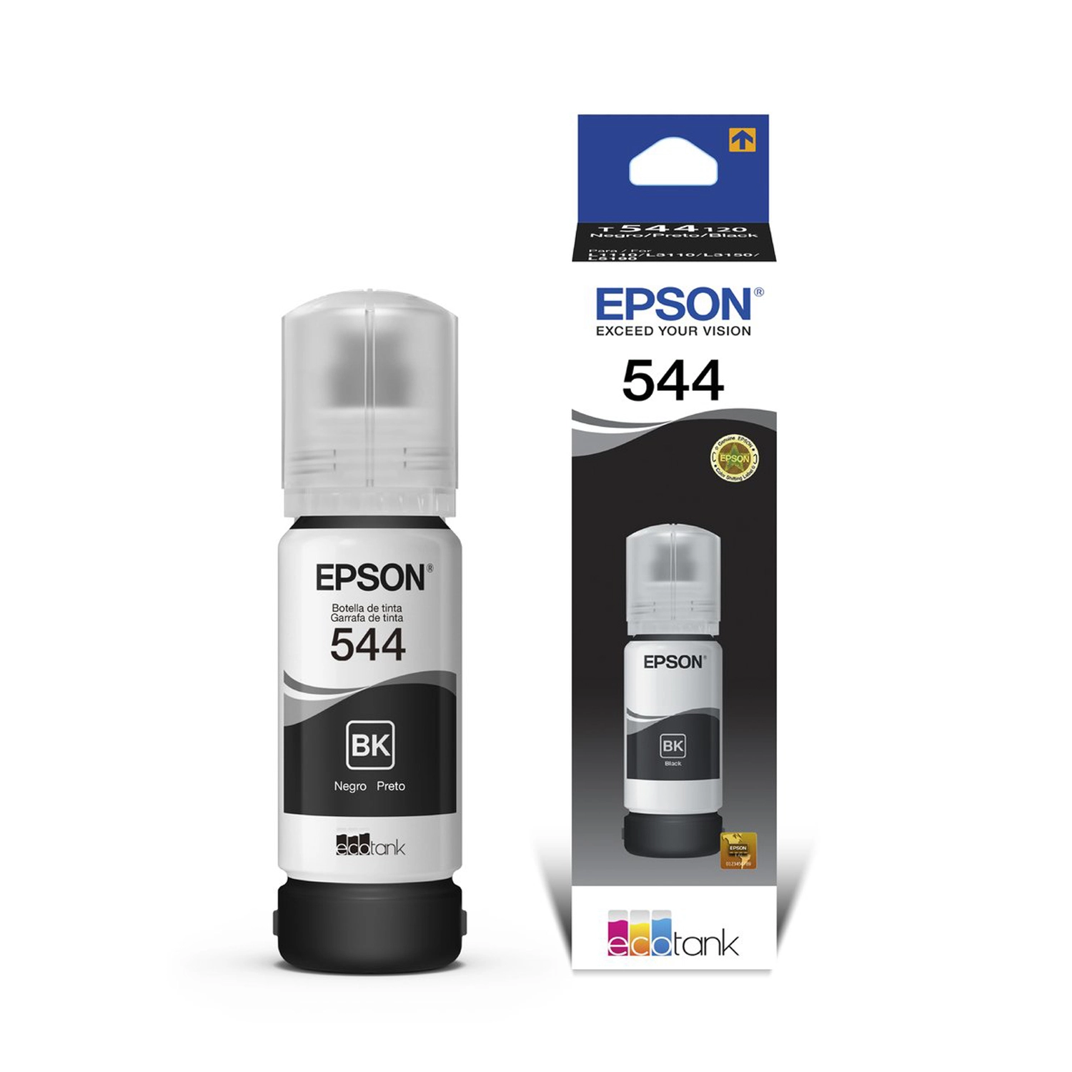 Botella De Tinta Epson 544 Negro