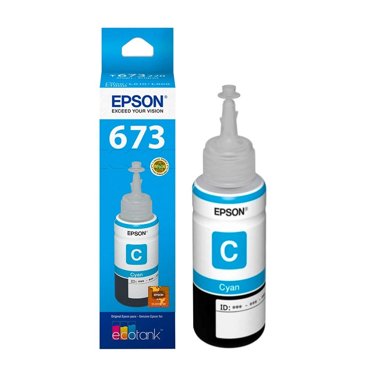 Botella De Tinta Epson 673 Cian
