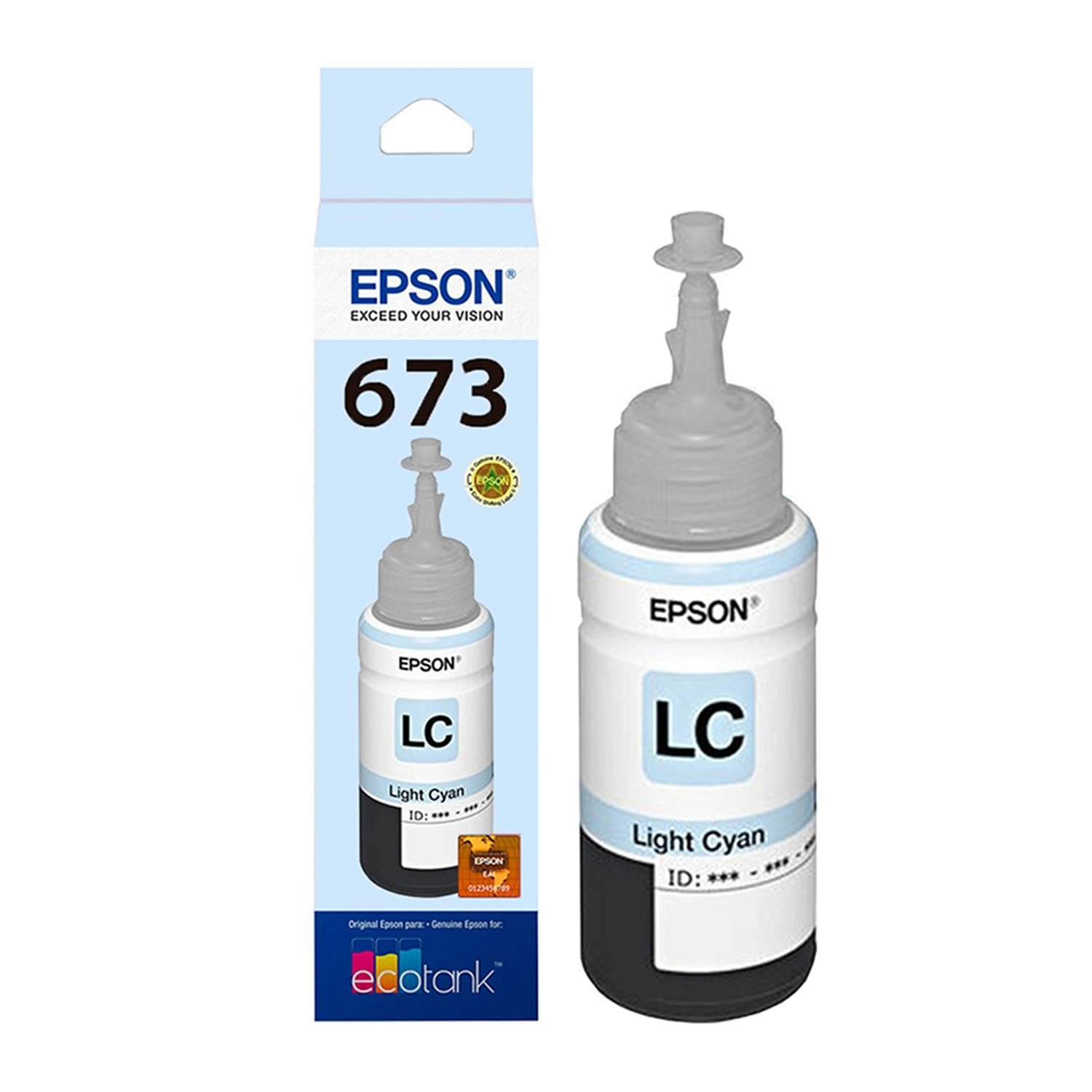 Botella De Tinta Epson 673 Cian Claro