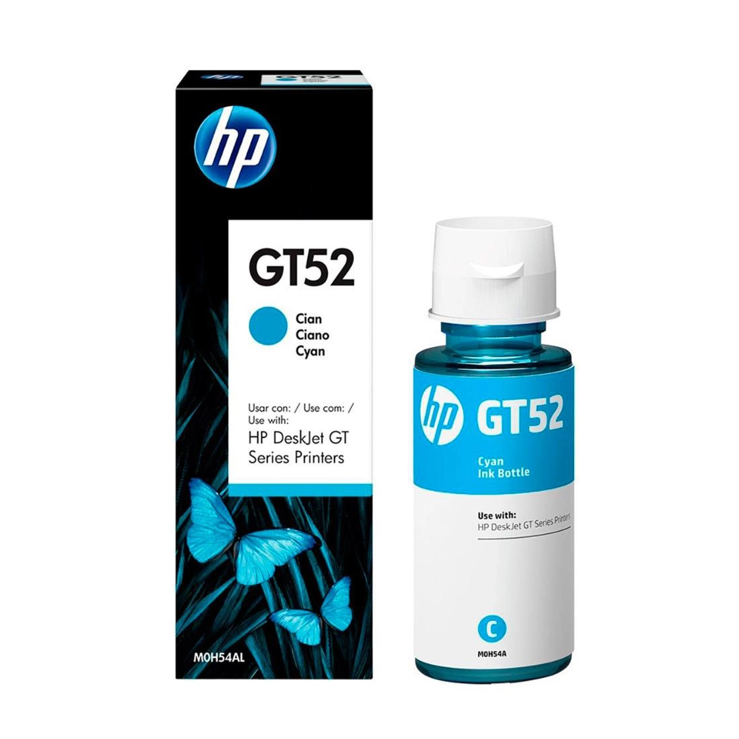 Botella De Tinta Hp Gt 52 Cian