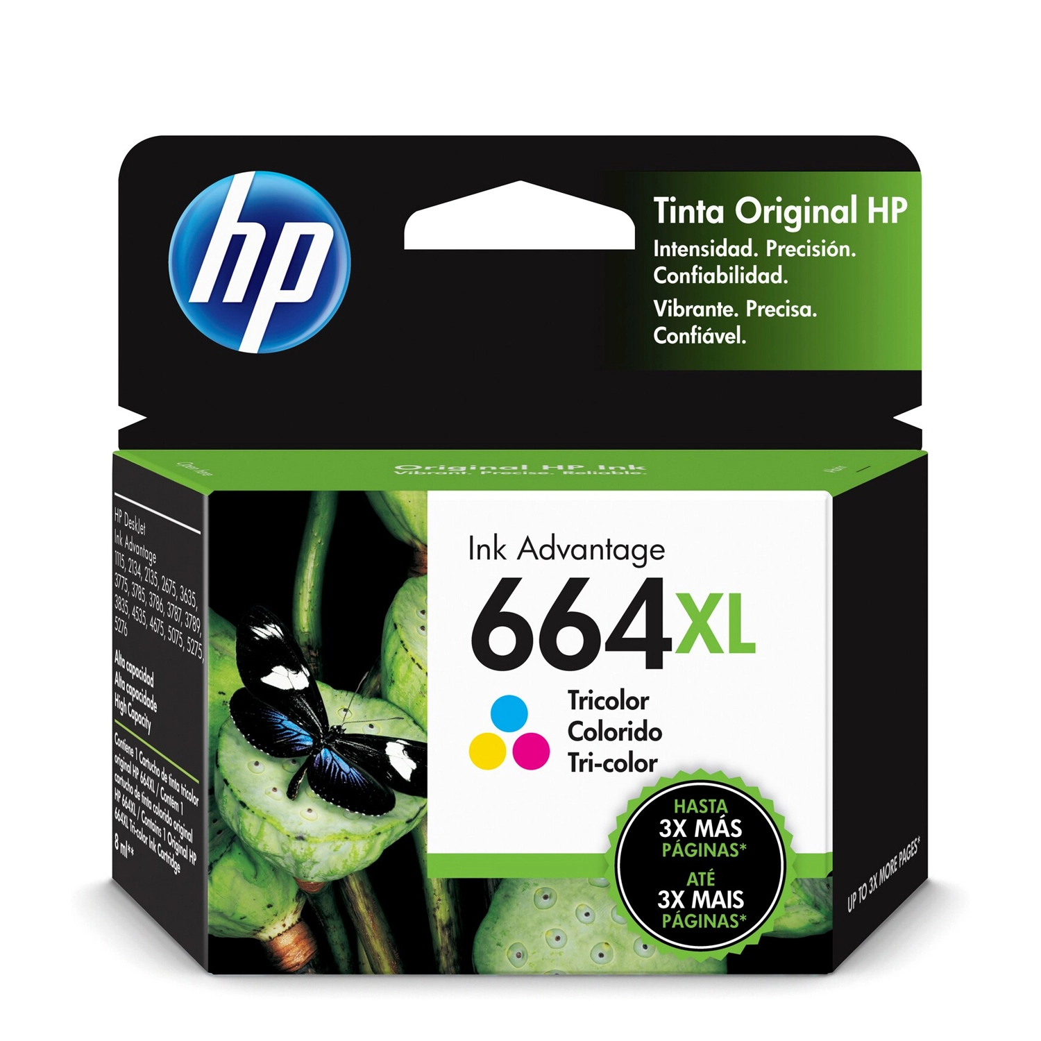 Cartucho De Tinta Hp 664Xl Color