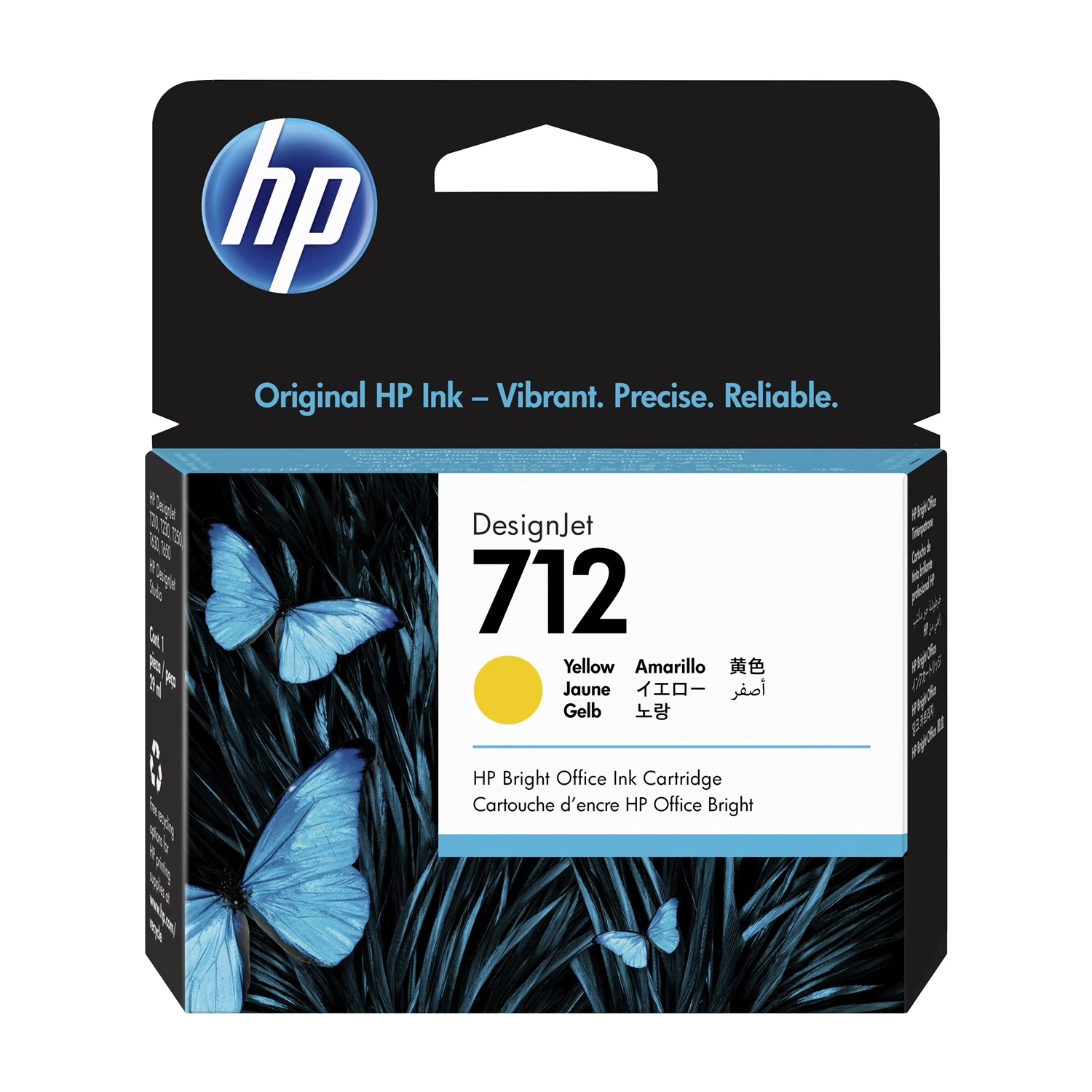 Cartucho De Tinta Hp 712 Amarillo