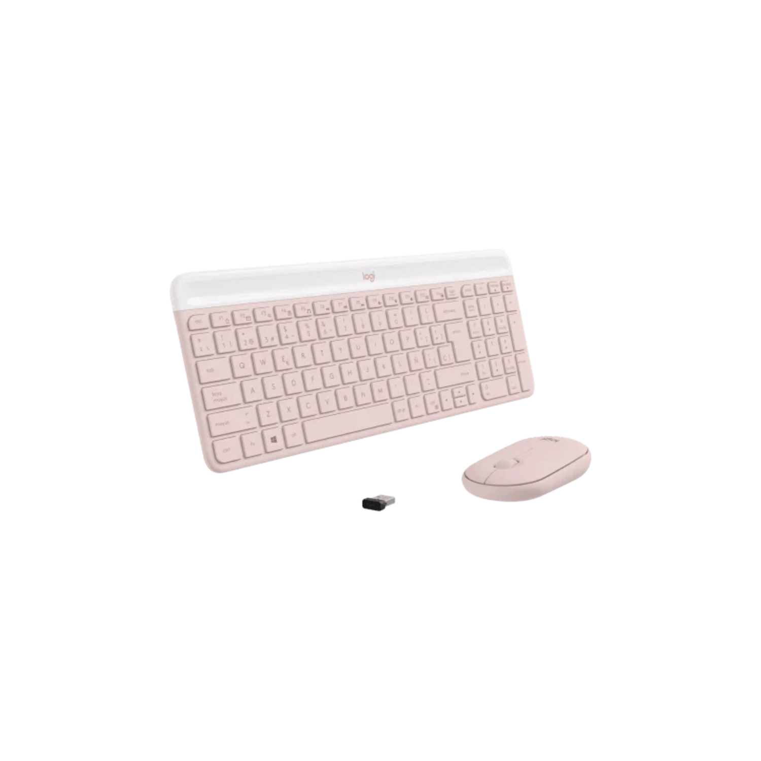 Combo Teclado y Mouse Logitech  Inalámbro MK470 Rosa