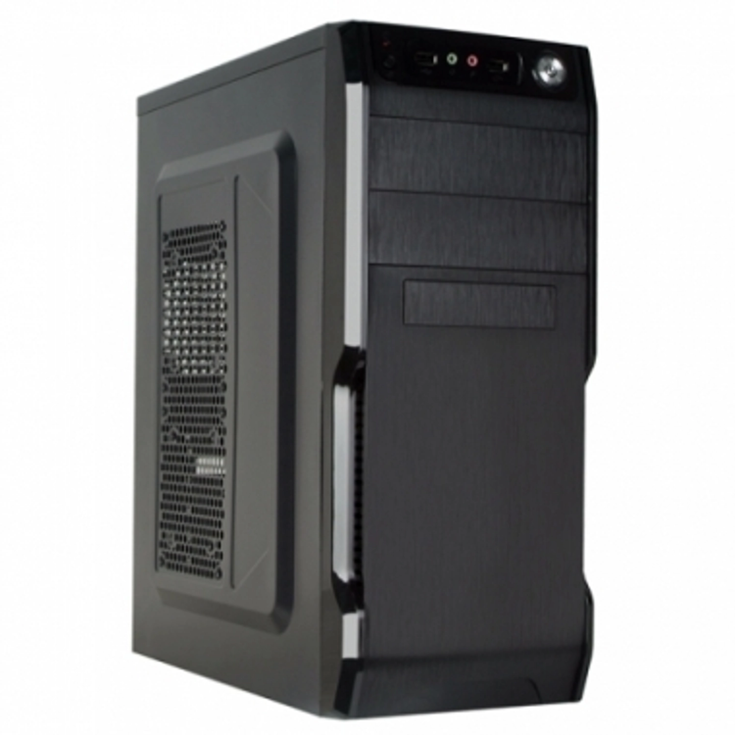 Gabinete Cromax 2801 Kit Teclado Mouse Mid Tower C/Fuente 600W Black
