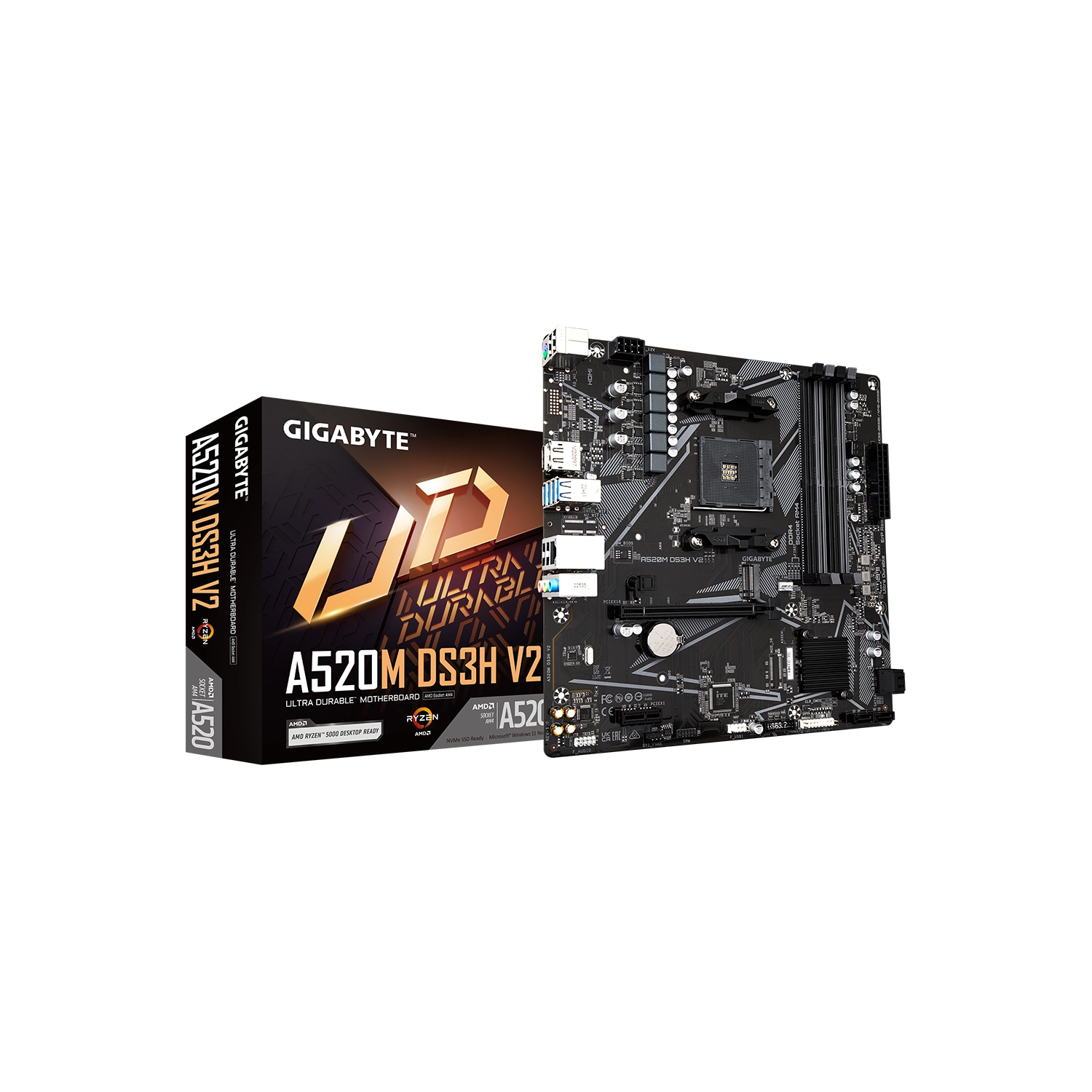 Motherboard (AM4) GIGABYTE A520M DS3H V2