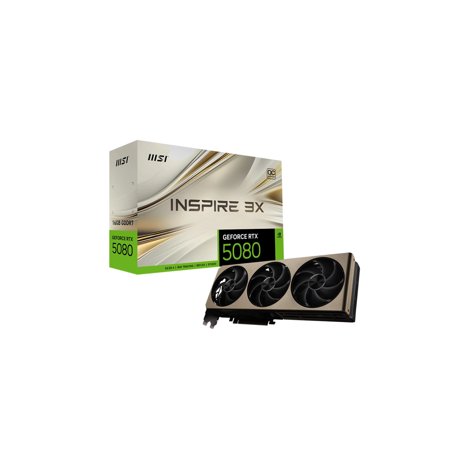 Placa MSI GeForc RTX 5080 16G INSPIRE 3X OC