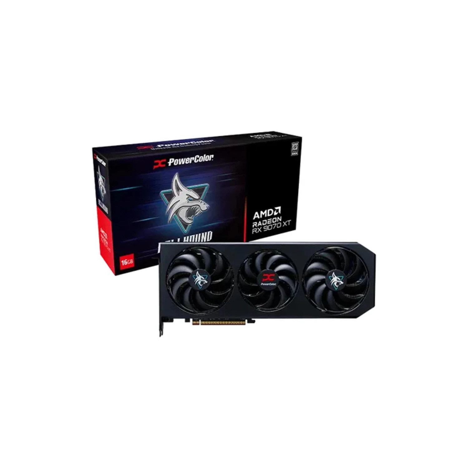 Placa De Video Powercolor Hellhound Amd Radeon Rx 9070 16Gb Gddr6