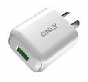 Only Adaptador-Cargador 220V Modo-018 4.8A – Rush – 1Usb – Only – Blanco O Negro