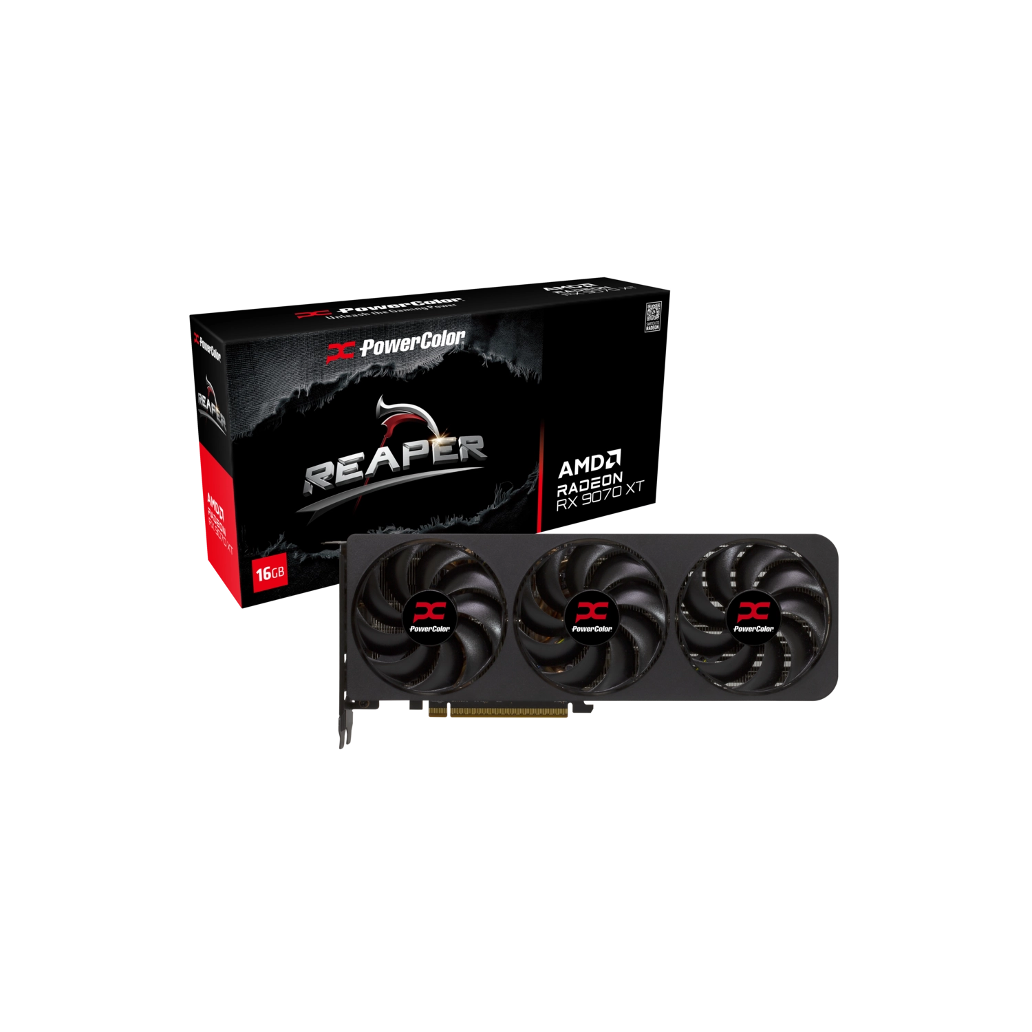 Placa De Video Powercolor Reaper Amd Radeon Rx 9070 Xt 16Gb Gddr6