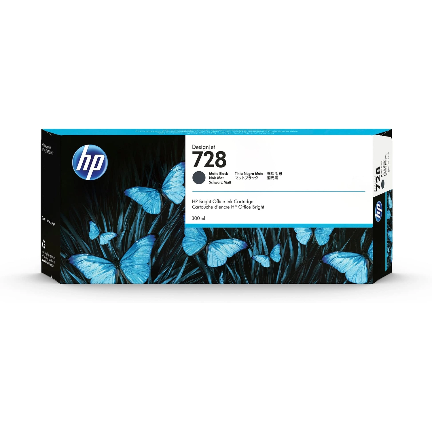 Cartucho De Tinta Plotter  Hp 728 Negra