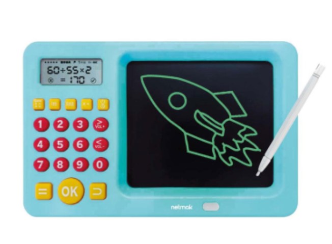 Netmak nm-pm103-b Pizarra Magica con juegos matematicos Azul