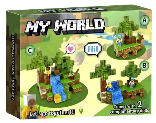 Minecraft Cubos Imantadas Didacticos My World 55 Piezas Edad 3+ 