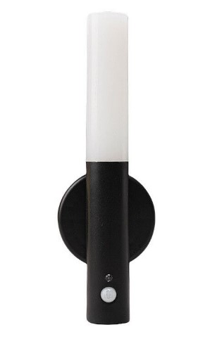 Lámpara De Pared Led Magnética Tipo Antorcha Con Sensor Recargable Luz Cálida - Modv-001D- Black Negro