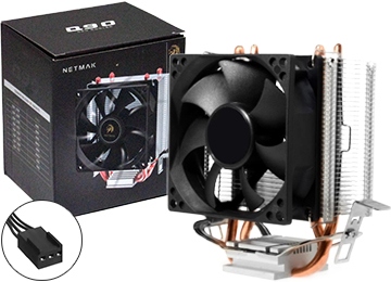 Cooler Netmak Nm-Q90 90Mm 2100Rpm Tdp 100W Compatible Con Intel Amd