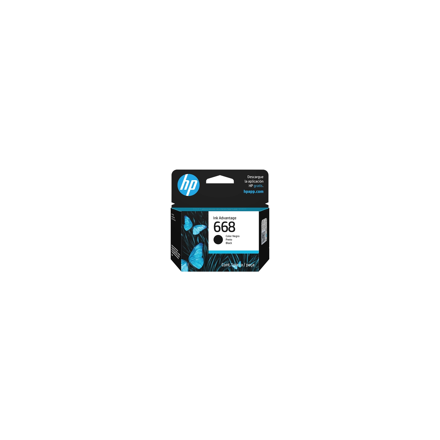 Cartucho De Tinta Hp 668  Negra