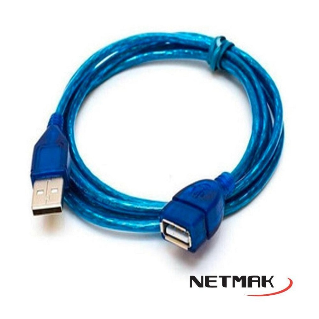 Netmak Nm-C09 5 Cable Alargue Extensor Usb 2.0 5 Mts M/H Mallado