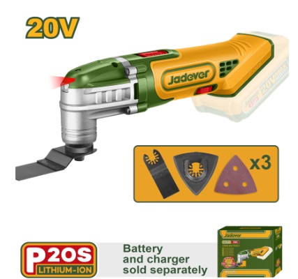 Jadever Sierra Multicortadora Oscilante 20V 5000-20000 Rpm 6 Velocidades Con Accesorios (No Incluye Batería) -  Jdmup5020