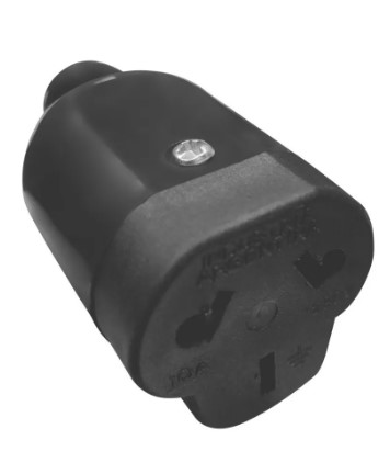 Ficha tripolar Hembra Negra 220v 10A