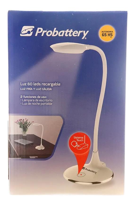 Velador Regulable - 30 Leds Luz Fria Y 30 Luz Calida - Varias Intensidades - Touch - Carga Usb (Ilre
