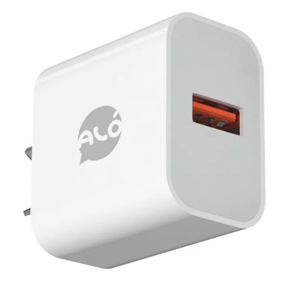 Cargador Alo Power 18W Qc Cable Flash Type-C Blanco (8023)