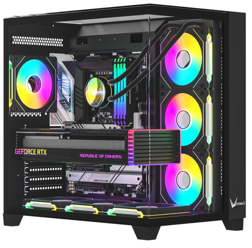 Gabinete Gamer Formula V Crystal Z9 Floe Black