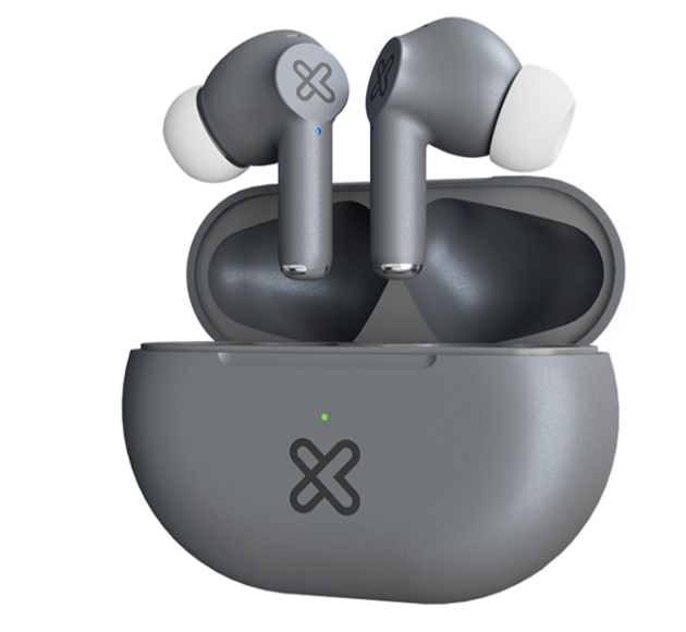 Auricular Klipxtreme Tws Buds-Fi Bt In-Ear 17Hs- Ipx4 - Grey (Kte-015Gr)