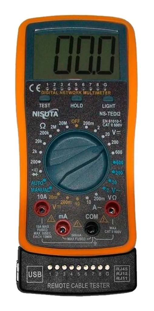 Nisuta Tester Digital Multimetro Y De Red Todo En Uno Ns-Tedi2 