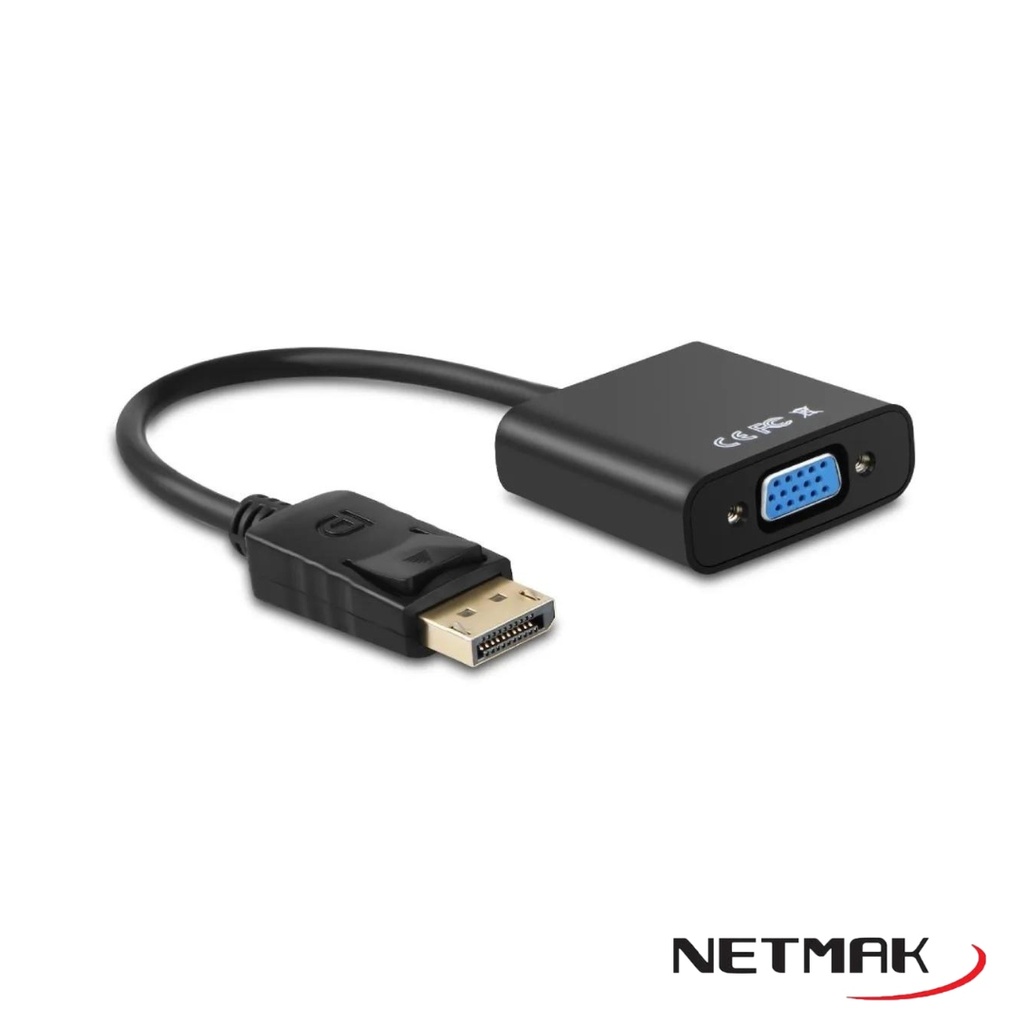 Netmak NM-C105 Conversor Display Port a VGA Hembra