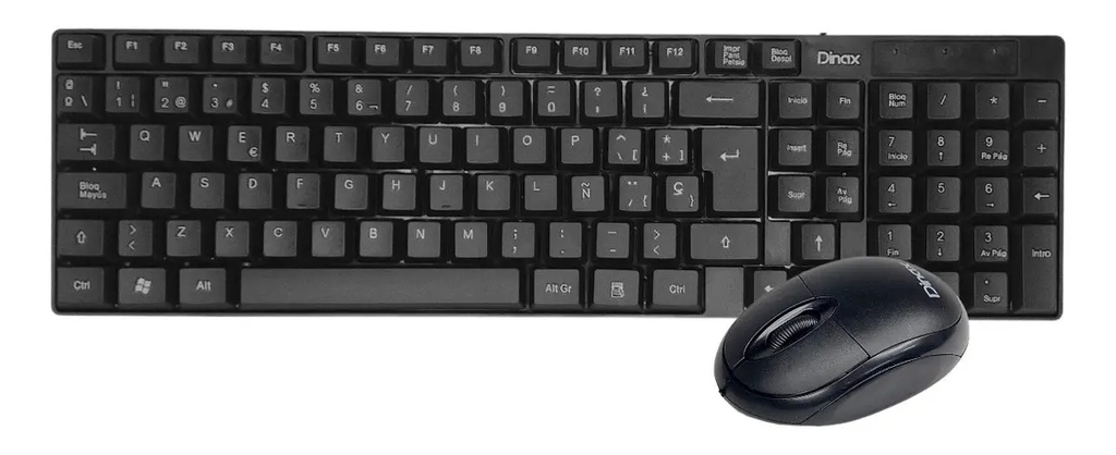 Dinax Combo Teclado + Mouse  Usb Dx-Ctm555 Largo 1.2M