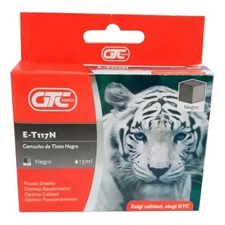 Cartucho Alternativo Gtc Para Epson T117 / T1171 Negro 15 Mls