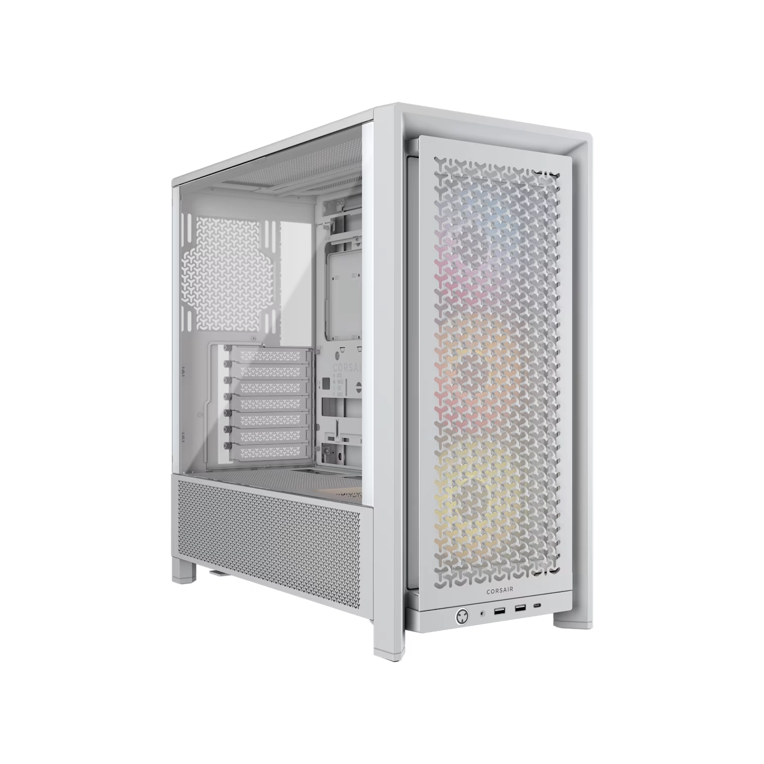 Gabinete Corsair Frame 4000D Rs Argb Mid Tower Blanco