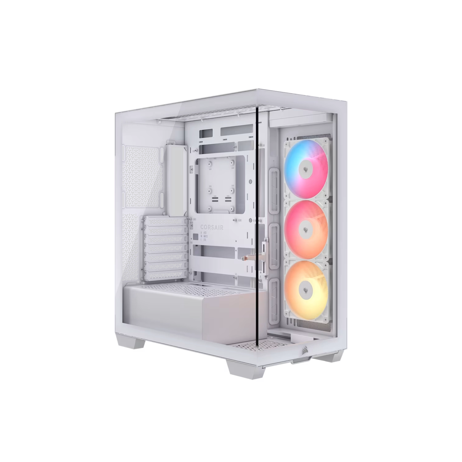 Gabinete Corsair 3500X Rs-R Argb Mid Tower Blanco